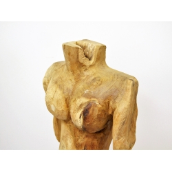 Rzeźba Kobieta Popiersie z drewna tekowego